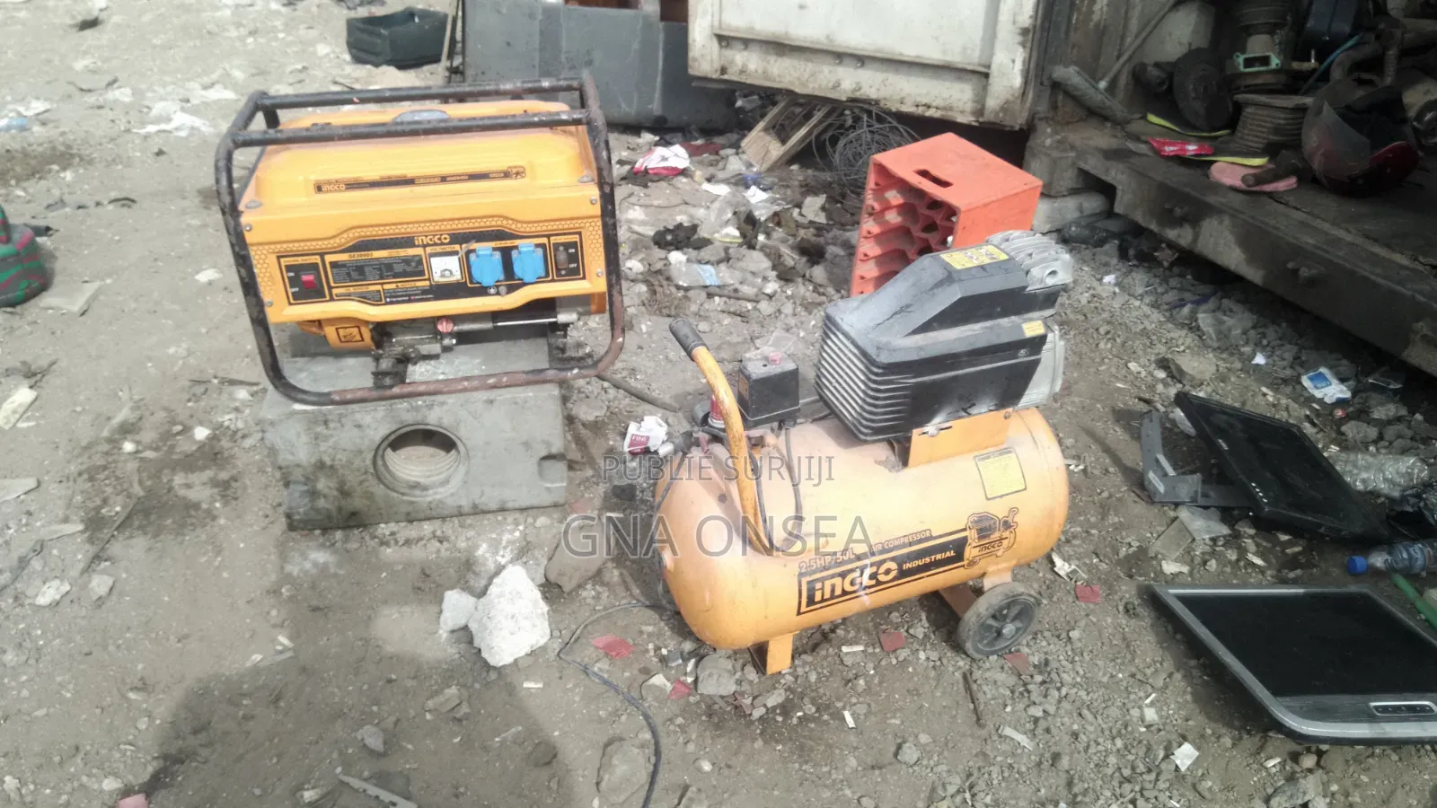 Lot Compresseur 50L+groupe 3kw Indigo Démarrent Nickel -Abidjan