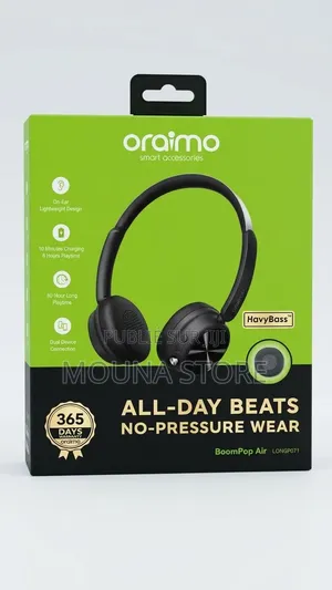 Casque Bluetooth Oraimo BoomPop Air – 80H D’autonomie, Basse Puissante