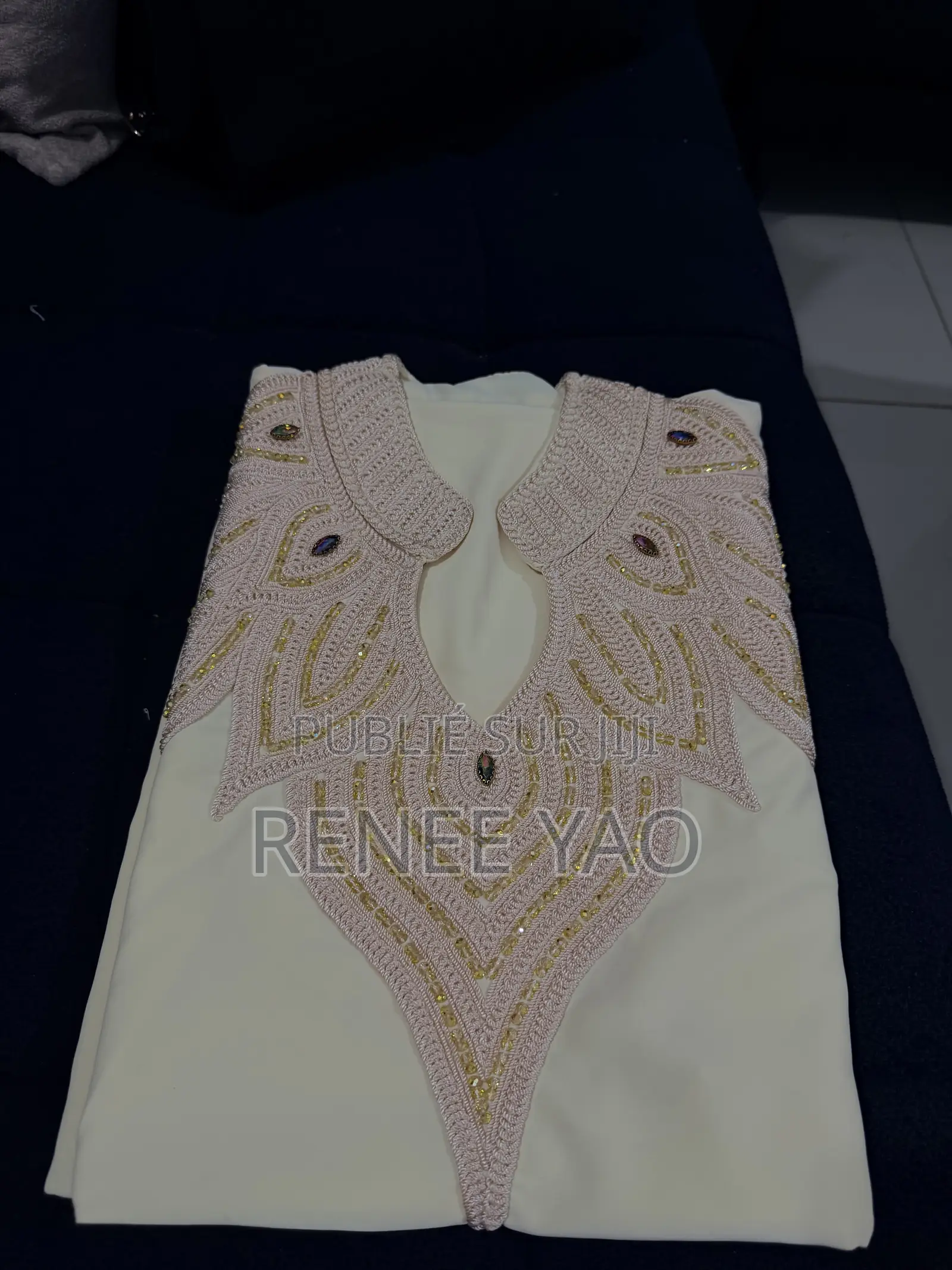 Boubou Marocain - Broderie Premium Perle