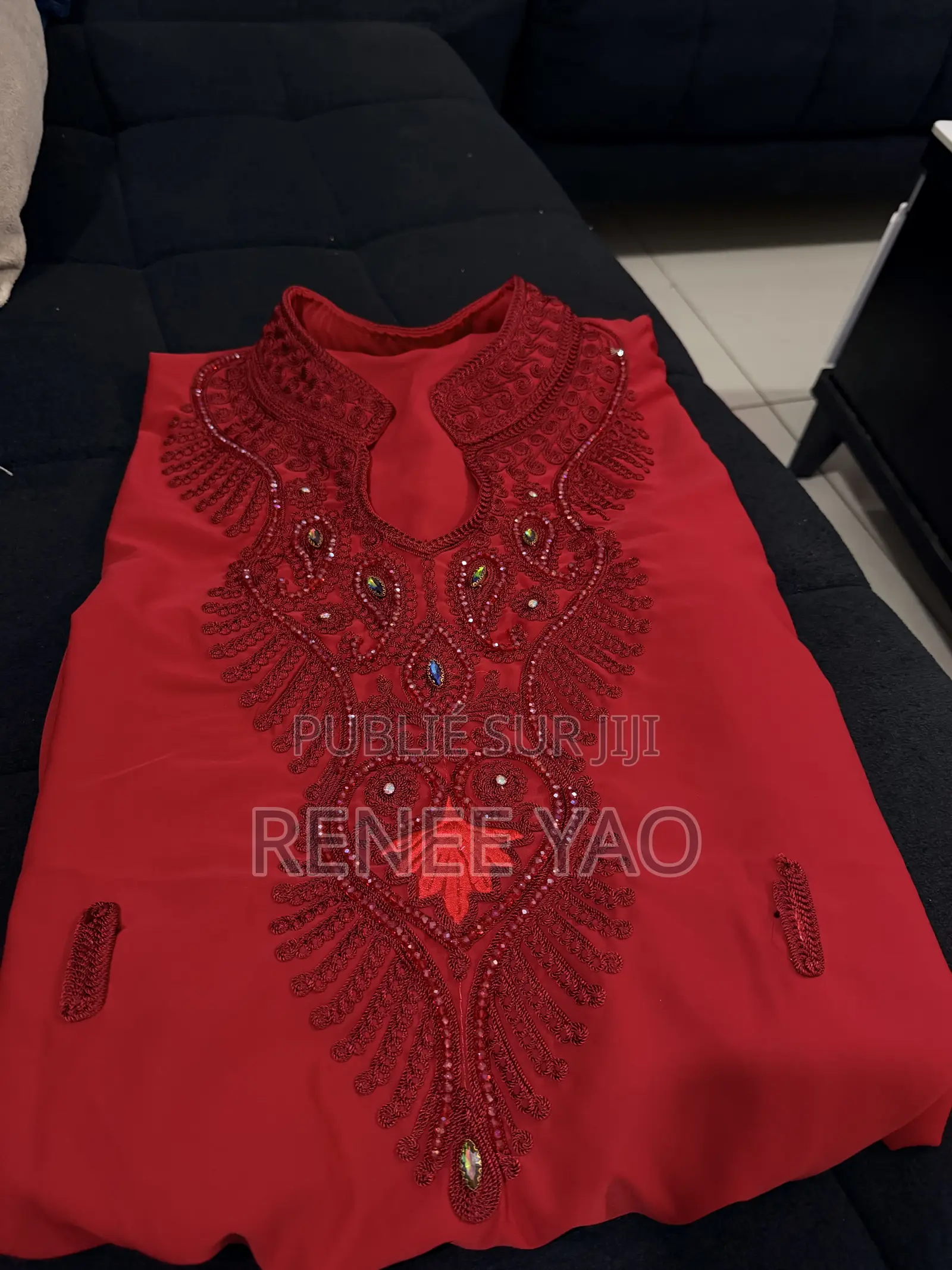 Boubou Marocain - Broderie Premium Perle