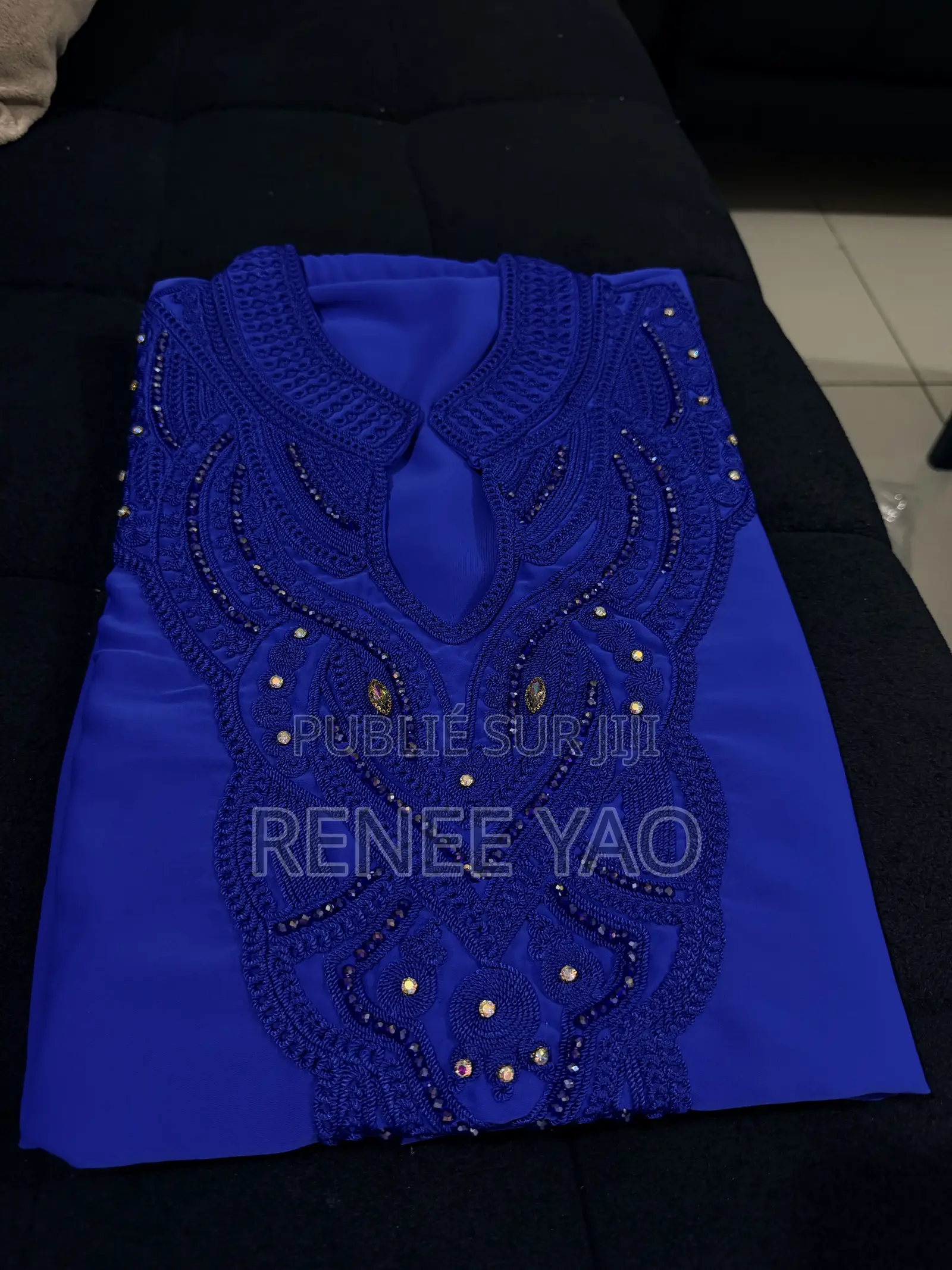 Boubou Marocain - Broderie Premium Perle