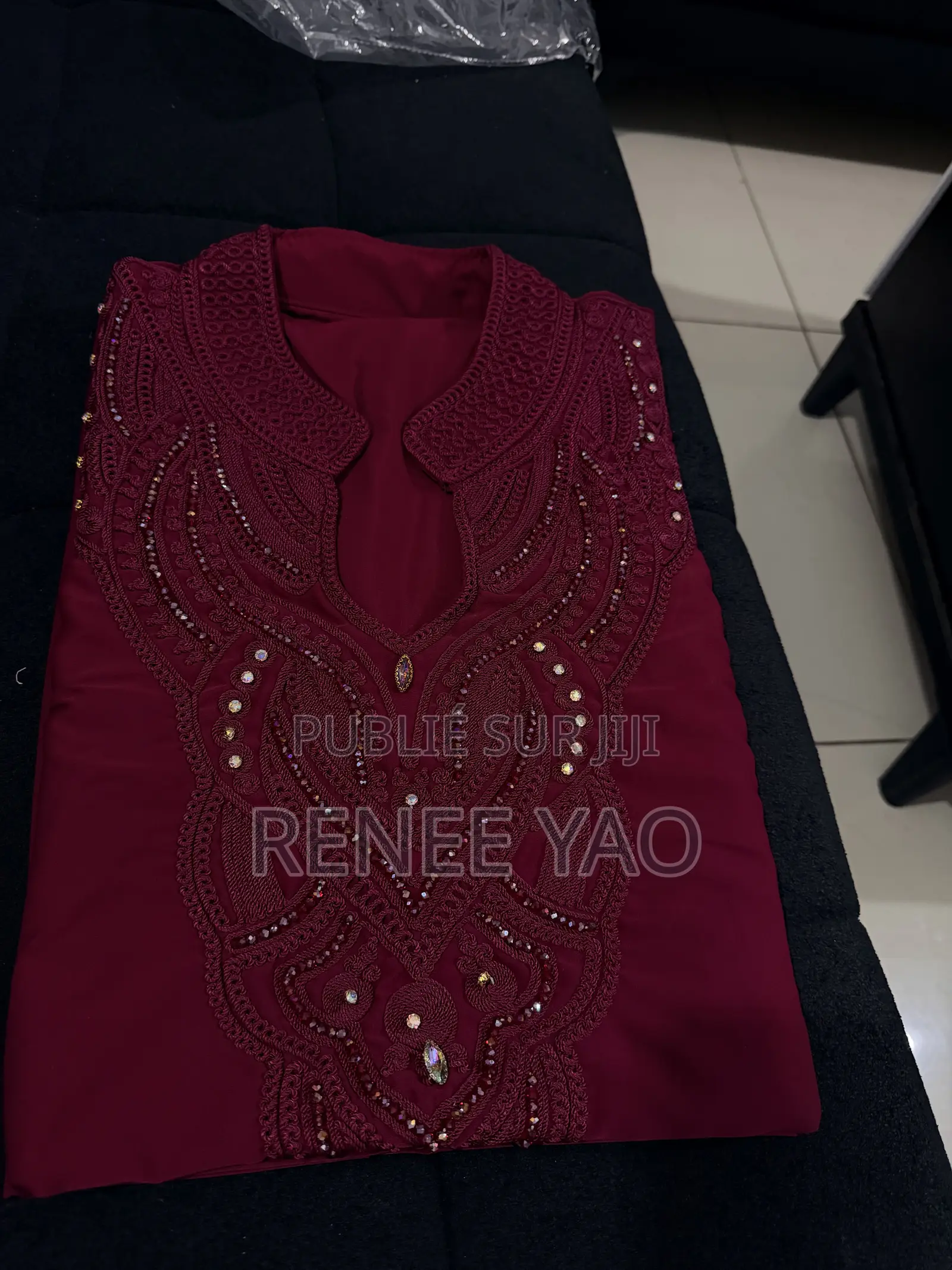 Boubou Marocain - Broderie Premium Perle