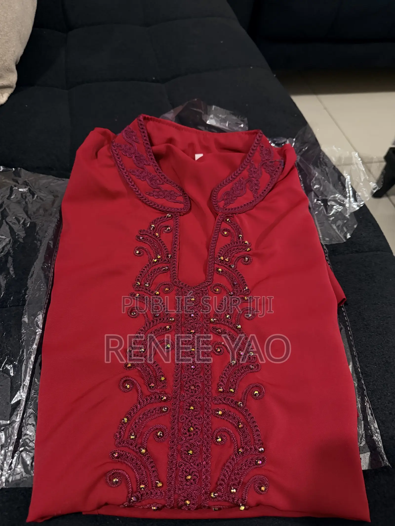 Boubou Marocain - Broderie Premium Perle