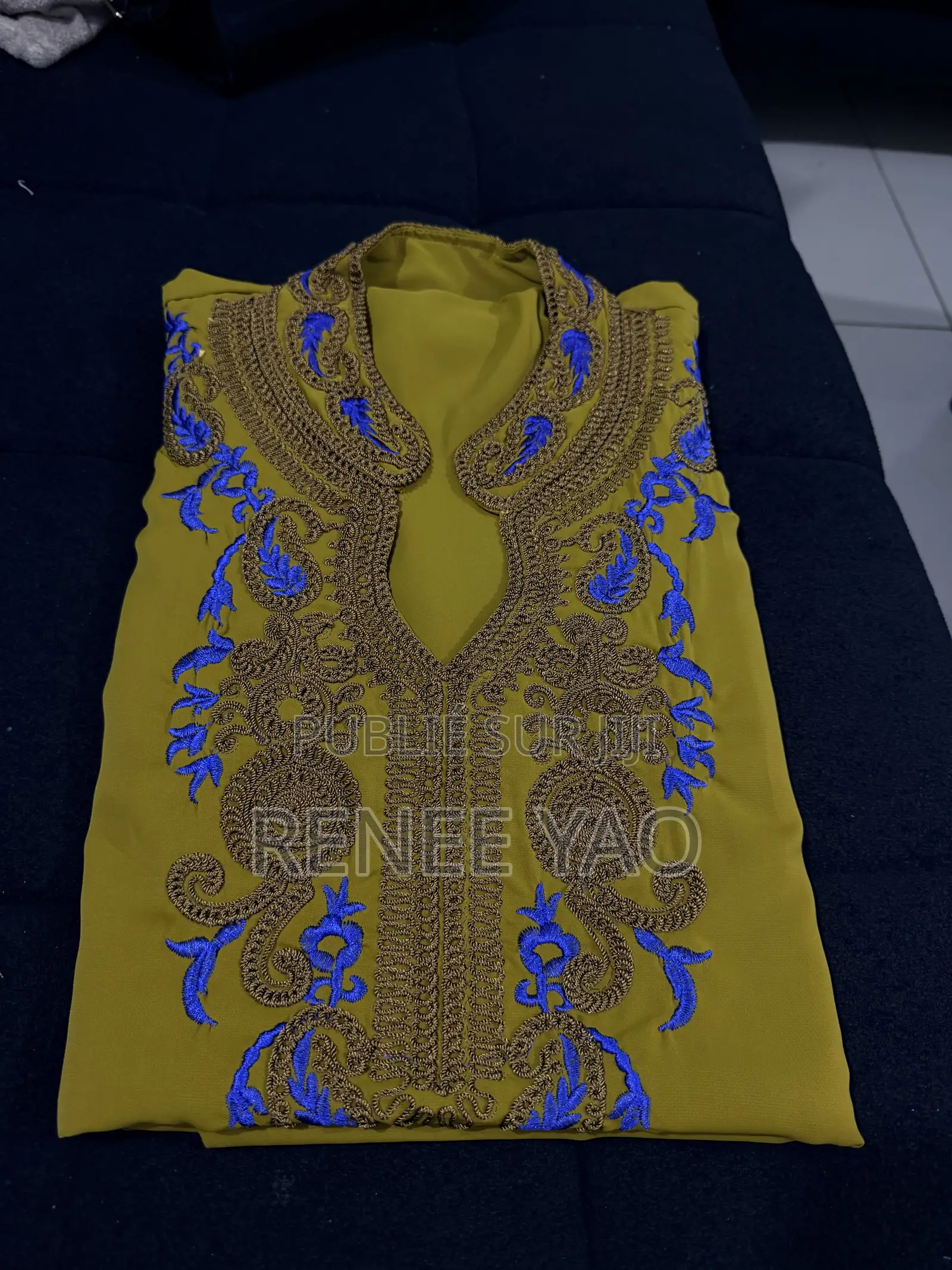 Boubou Marocain - Broderie Premium Perle