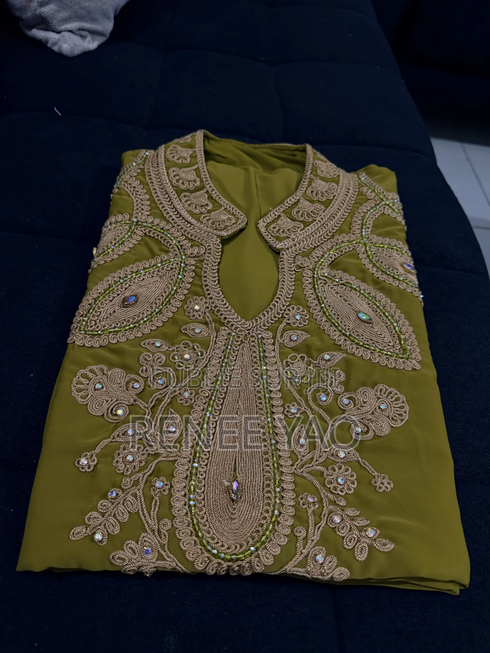 Boubou Marocain - Broderie Premium Perle