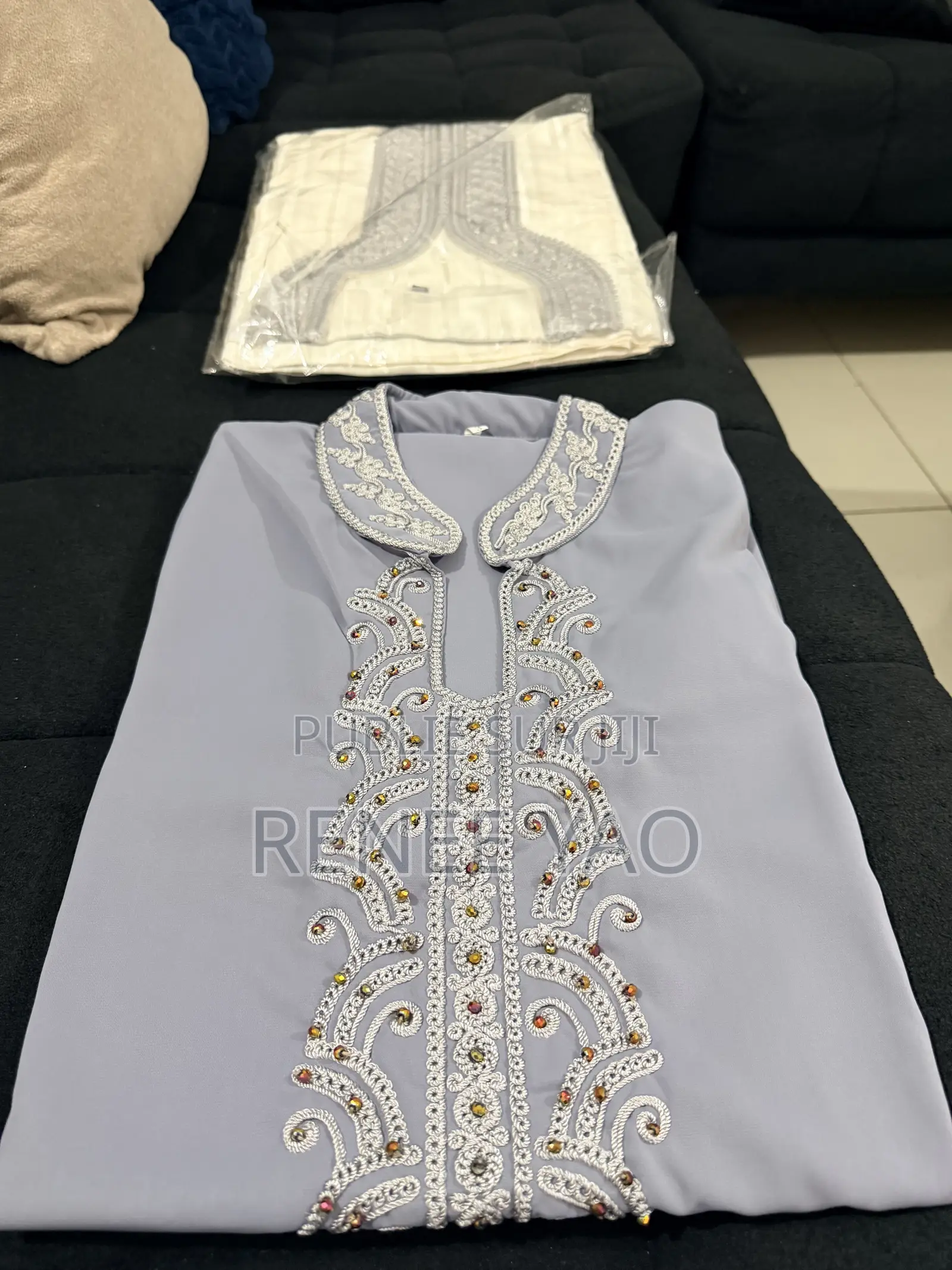Boubou Marocain - Broderie Premium Perle