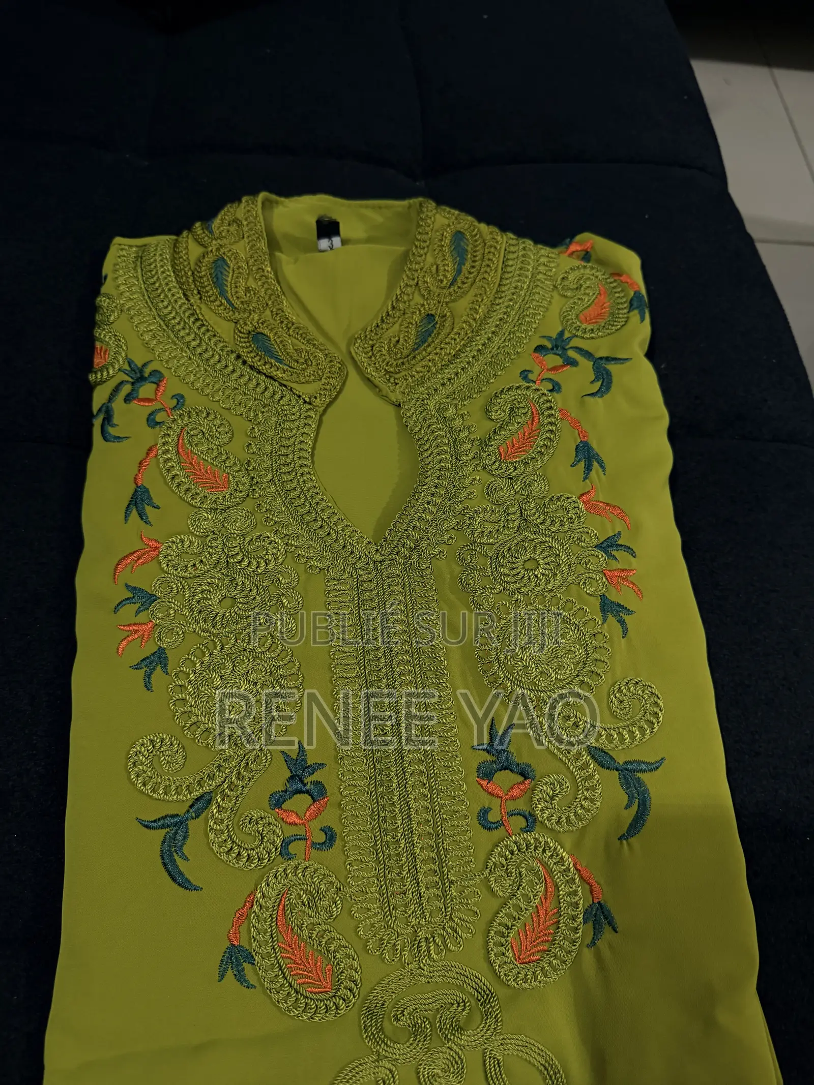 Boubou Marocain - Broderie Premium Perle