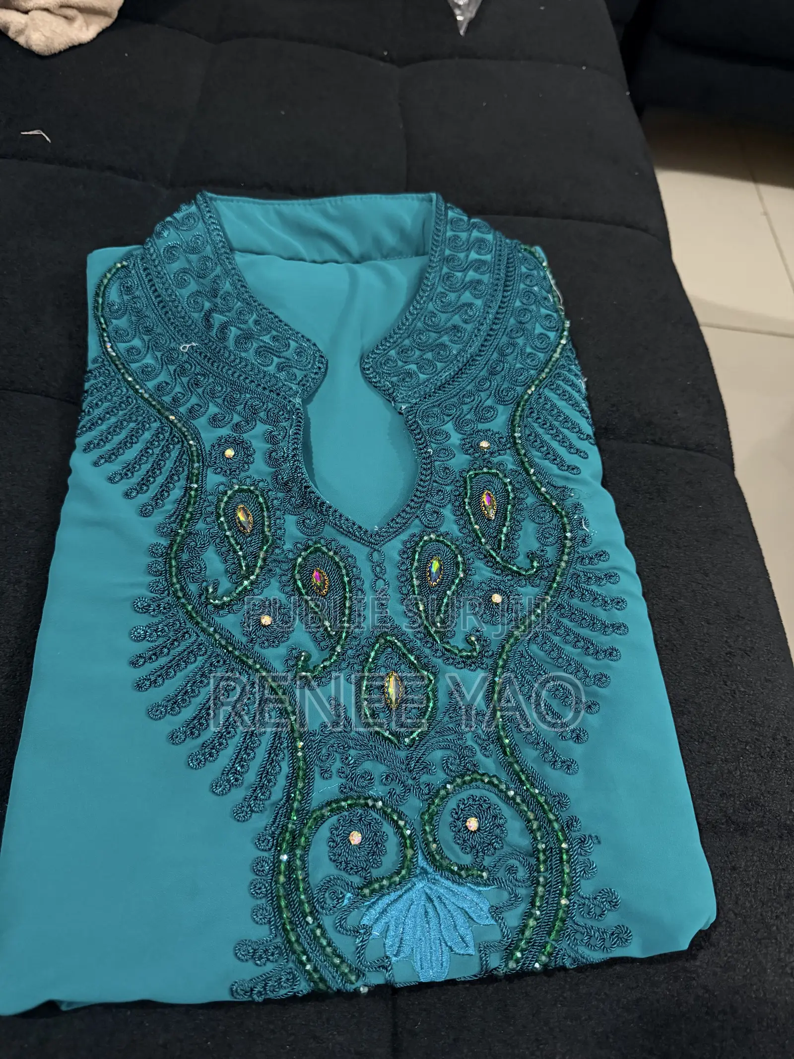 Boubou Marocain - Broderie Premium Perle