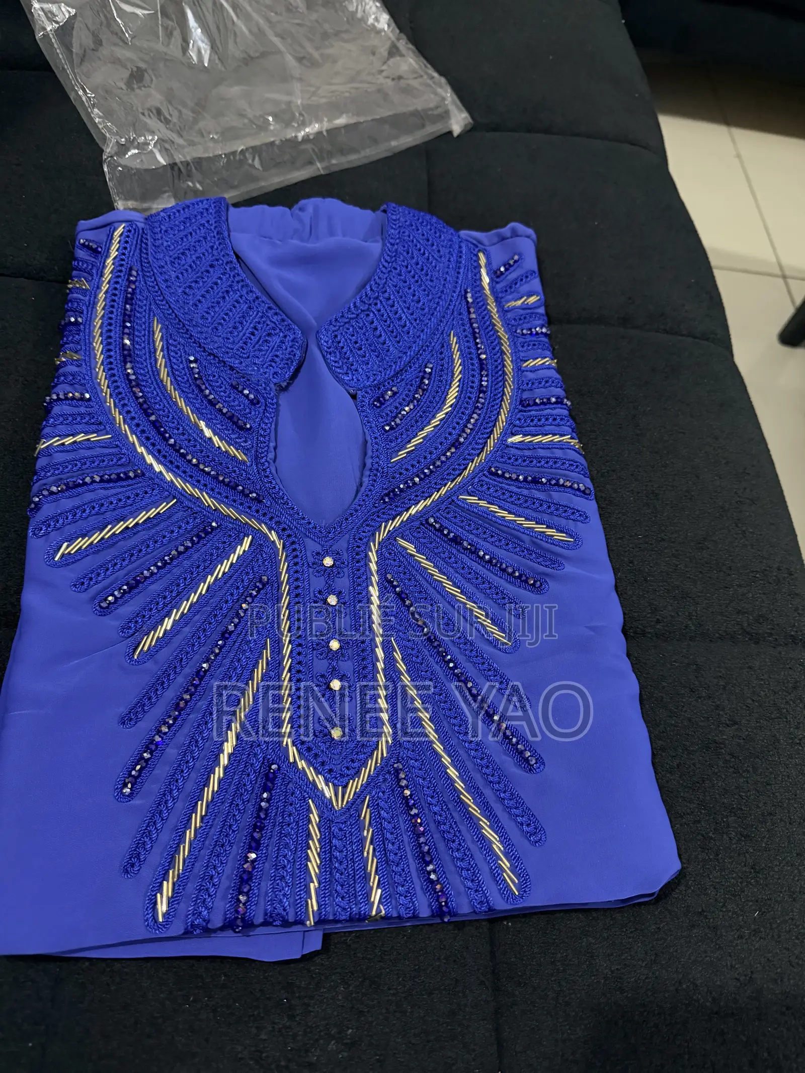 Boubou Marocain - Broderie Premium Perle