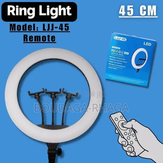 Ring Light Professionnelle 45cm /18 Pouces Avec Trépied - Modèle LJJ45