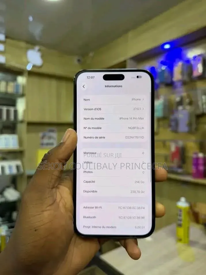 Nouveau Apple iPhone 14 Pro Max 256 GB Noir