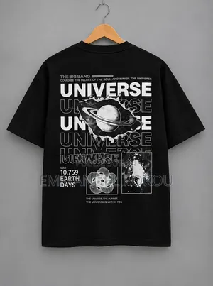 T-Shirt Noir UNIVERSE