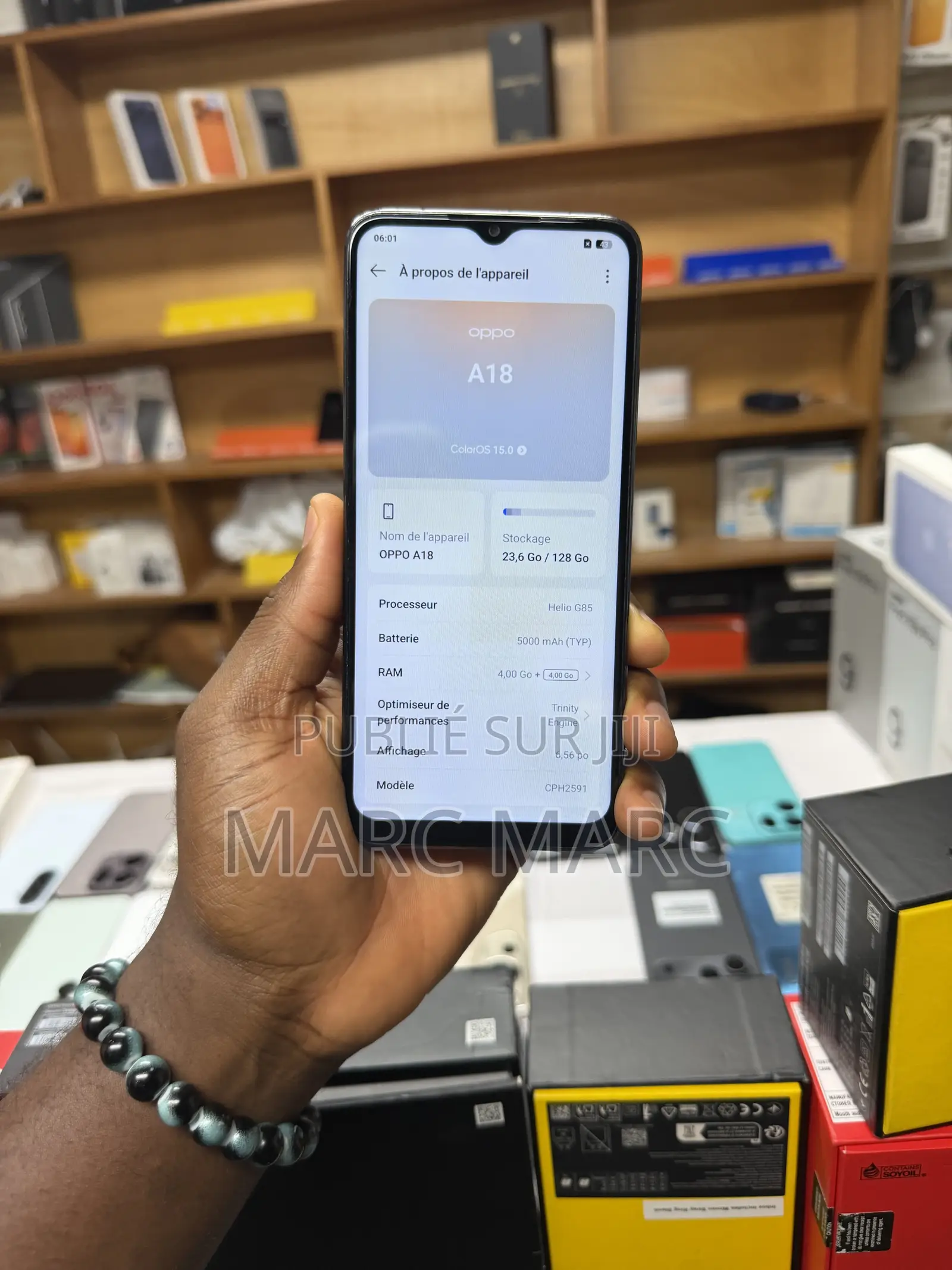 Oppo A18 128 GB Noir
