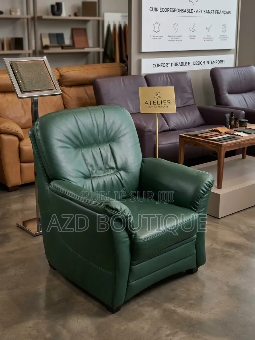 Fauteuil Pour Salon Ou Bureau en Cuir Véritable