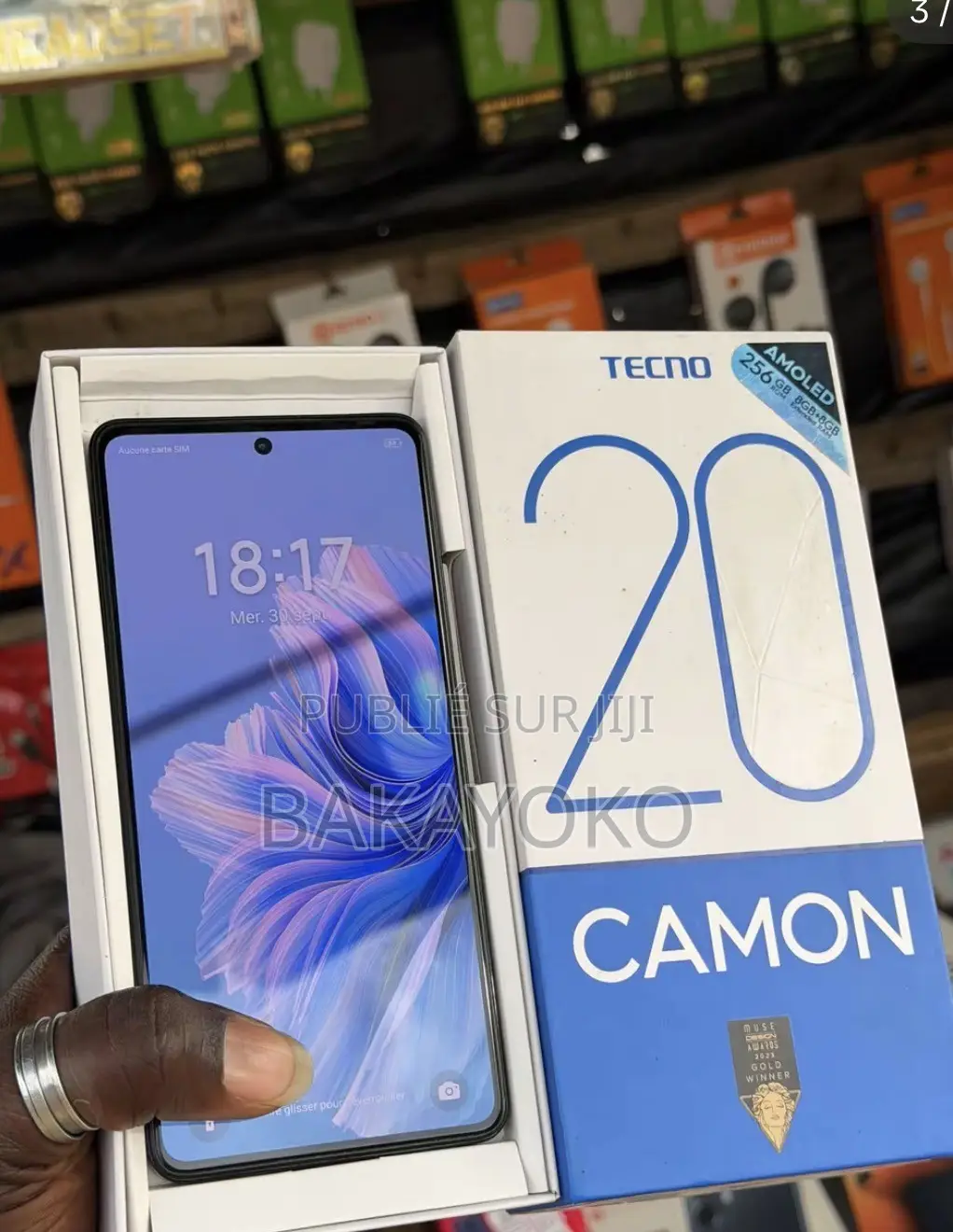 Tecno Camon 20 256 GB Noir