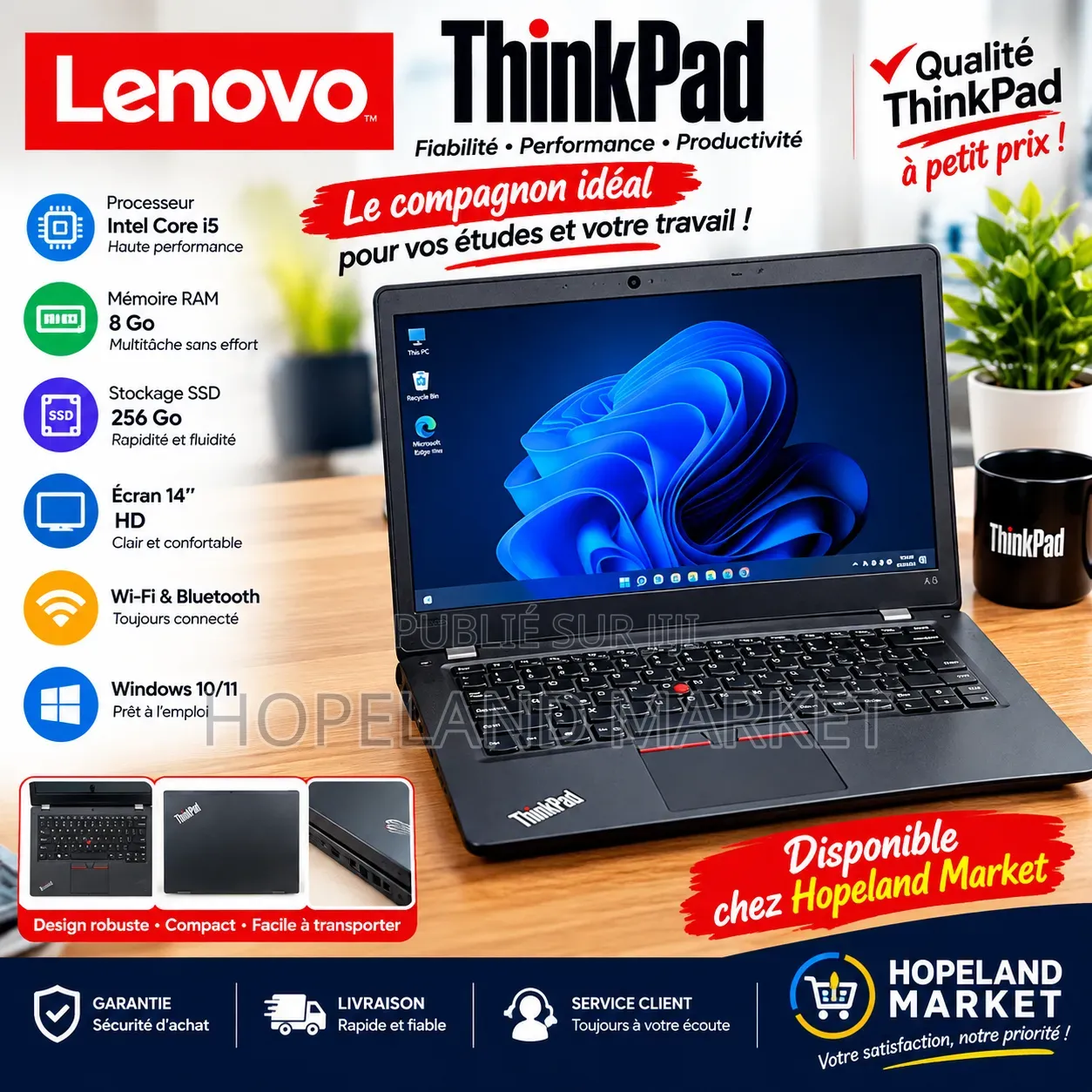 Nouveau Lenovo ThinkPad x13 Yoga 16GB Intel Core i7 SSD 512GB