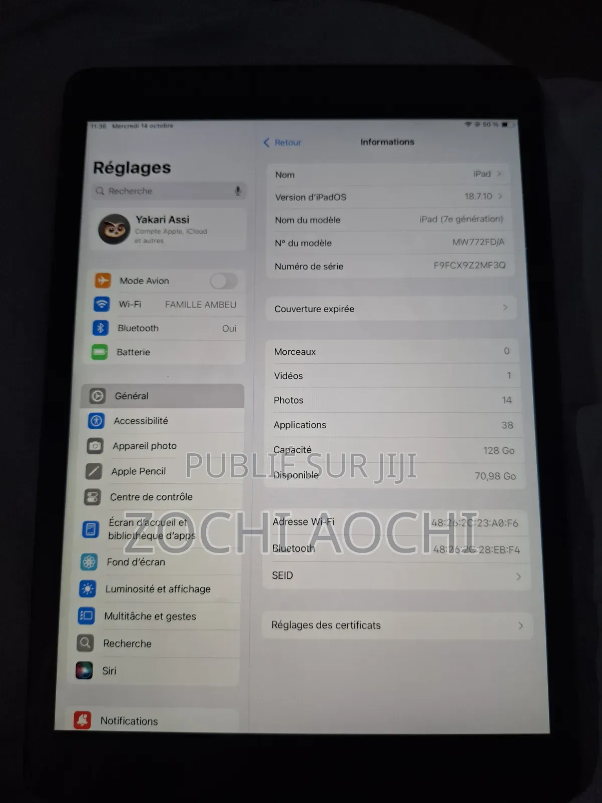 Apple iPad 10.2 (2019) 128 GB Gris