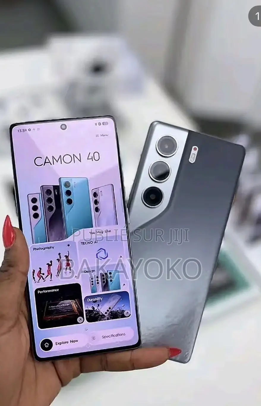 Tecno Camon 40 256 GB Noir