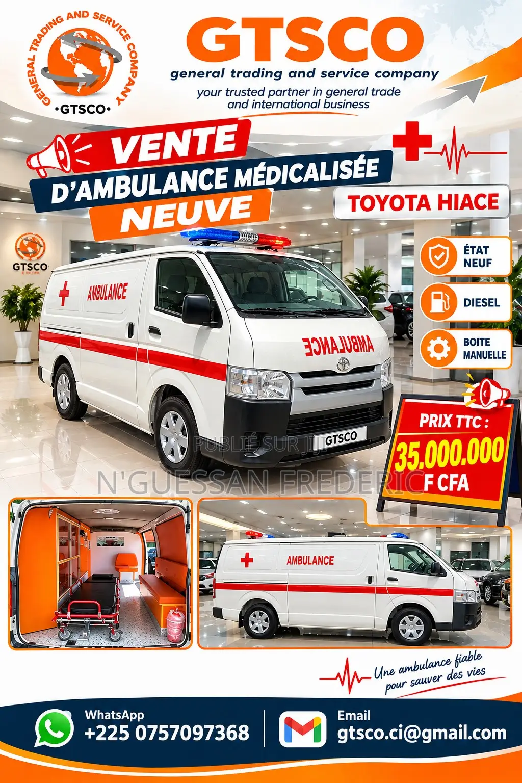 Nouveau Toyota HiAce 2026 Blanc