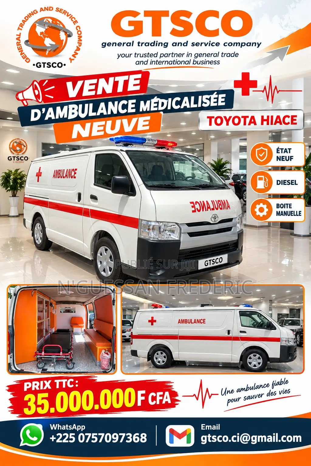 Nouveau Toyota HiAce 2026 Blanc
