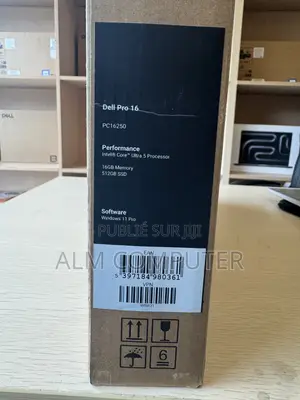 Nouveau Dell Pro 16 16GB Intel Core Ultra 5 SSD 512GB
