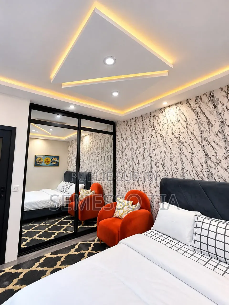 Meublé 1chbre Appartement dans Cocody à Louer