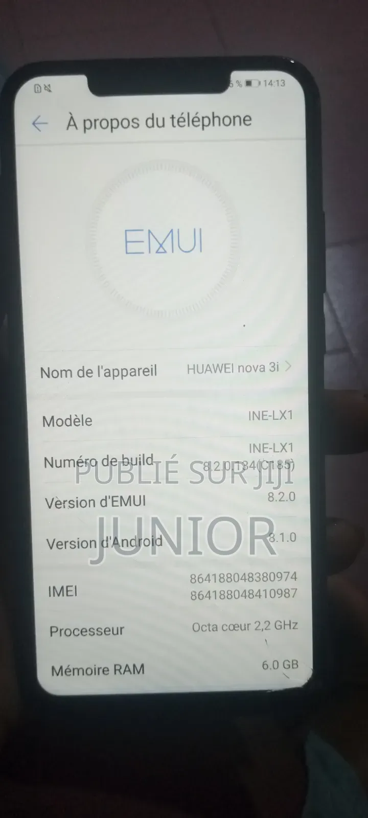 Huawei nova 3i 128 GB Noir