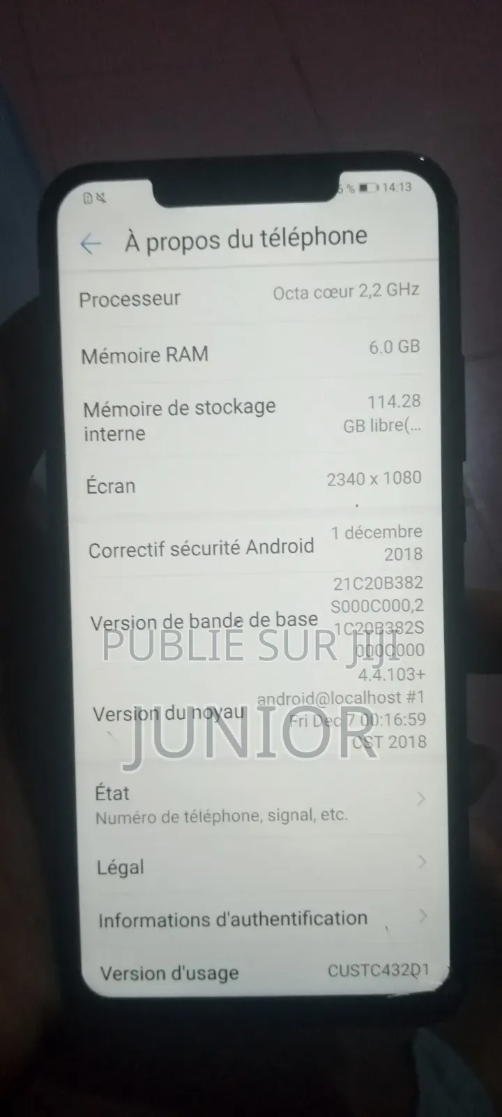Huawei nova 3i 128 GB Noir