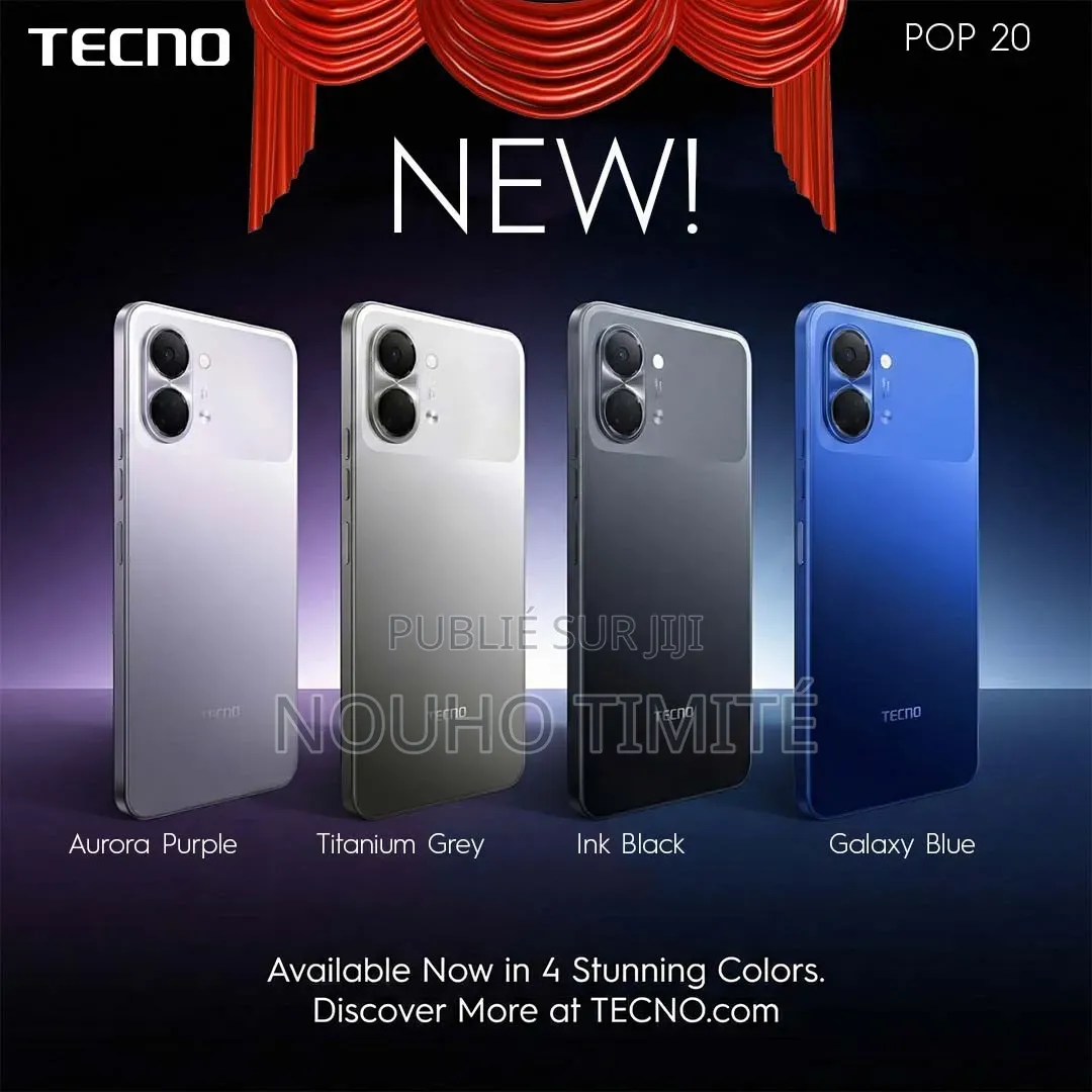 Nouveau Tecno Pop 20 128 GB Noir