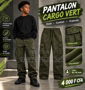 Pantalon Cargo Vert Olive