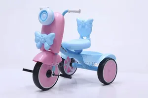 Vélo Tricycle Pour Enfant Avec Pédales Et Panier De Rangement