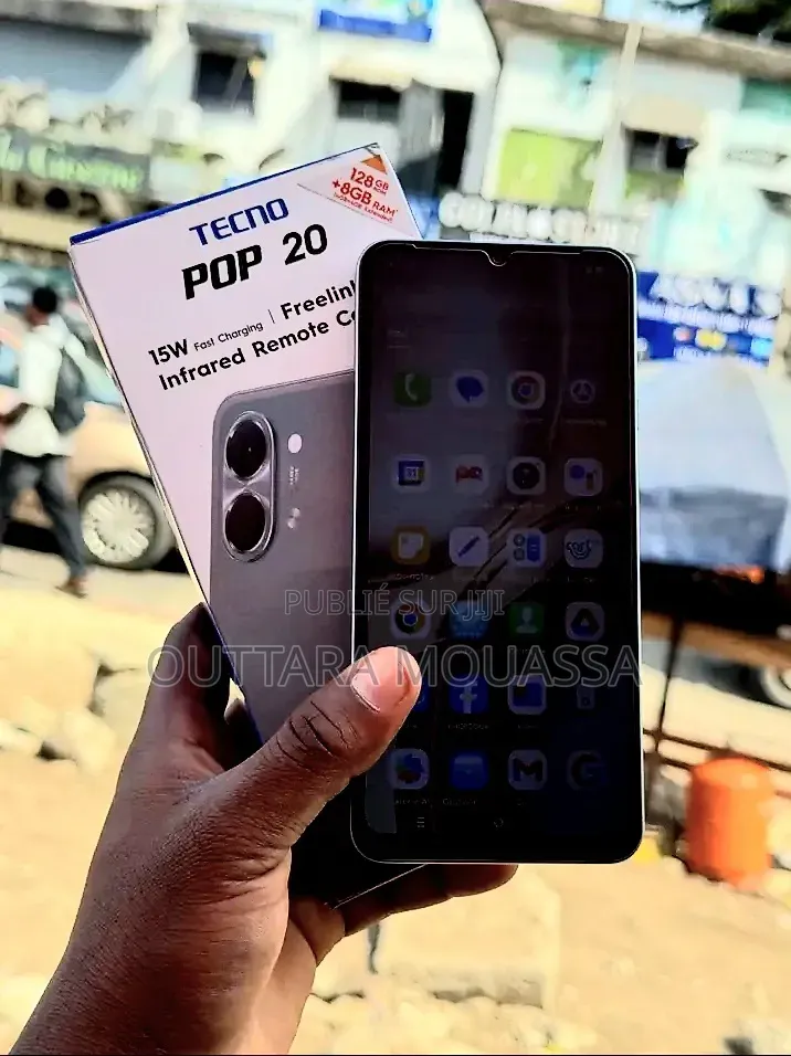Nouveau Tecno Pop 20 128 GB Argenté