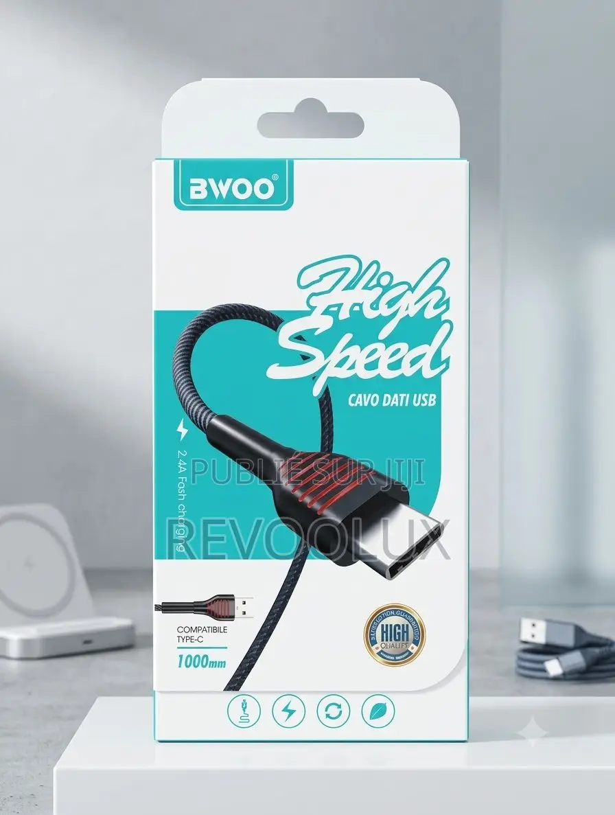 Câble USB Bwoo Bo-X155c Type-C – Charge Rapide Et Fiabilité !