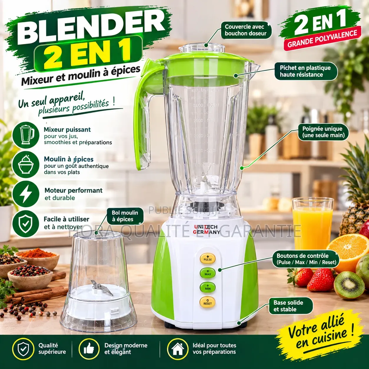 Blender 2 en 1 – Unitech Germany