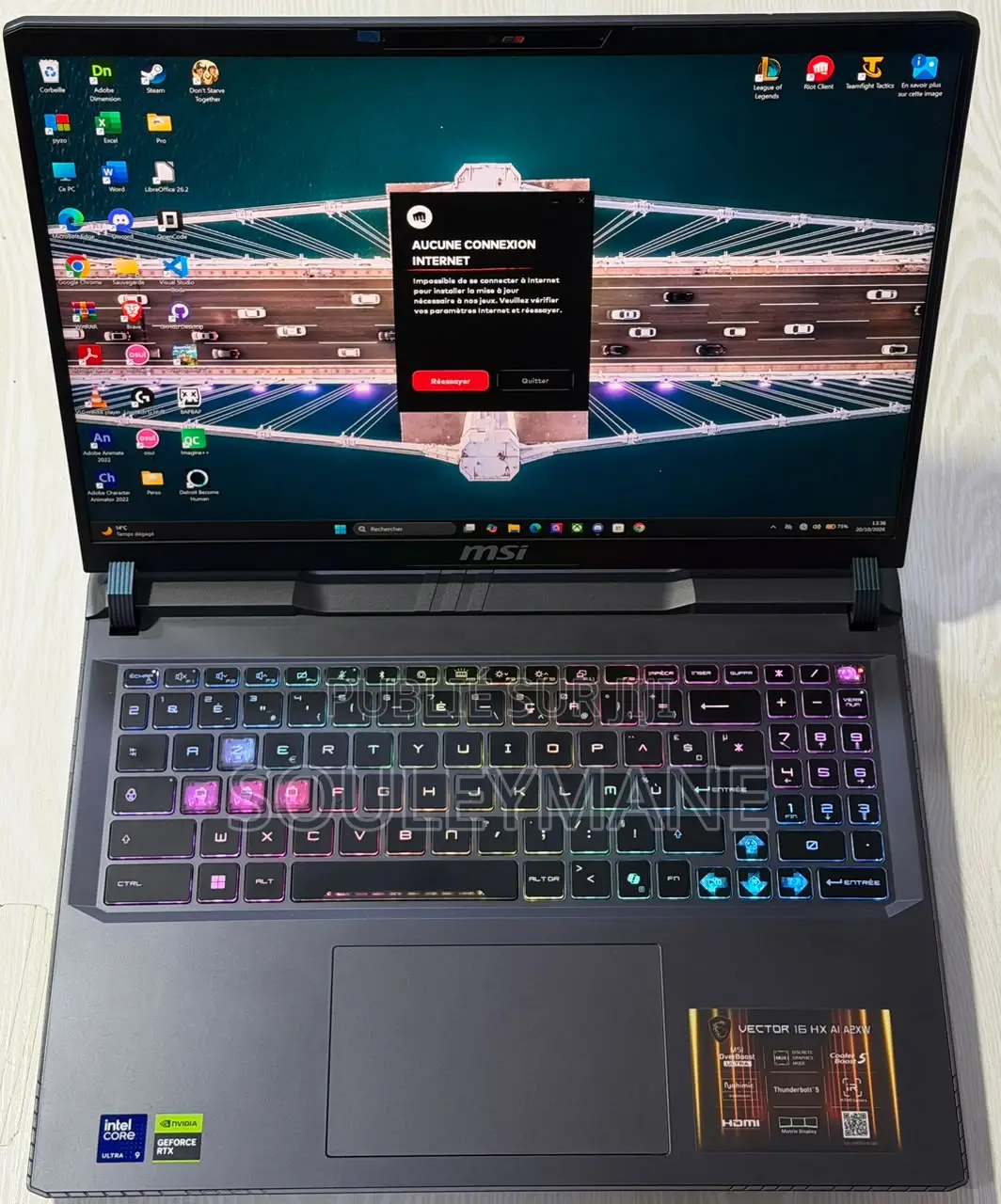 Nouveau MSI Vector 16 HX AI A2XWIG 32GB Intel Core Ultra 9 SSD 1T