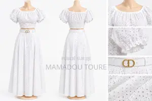 Chic Ensemble Femme Jupe Longue Haut Court,