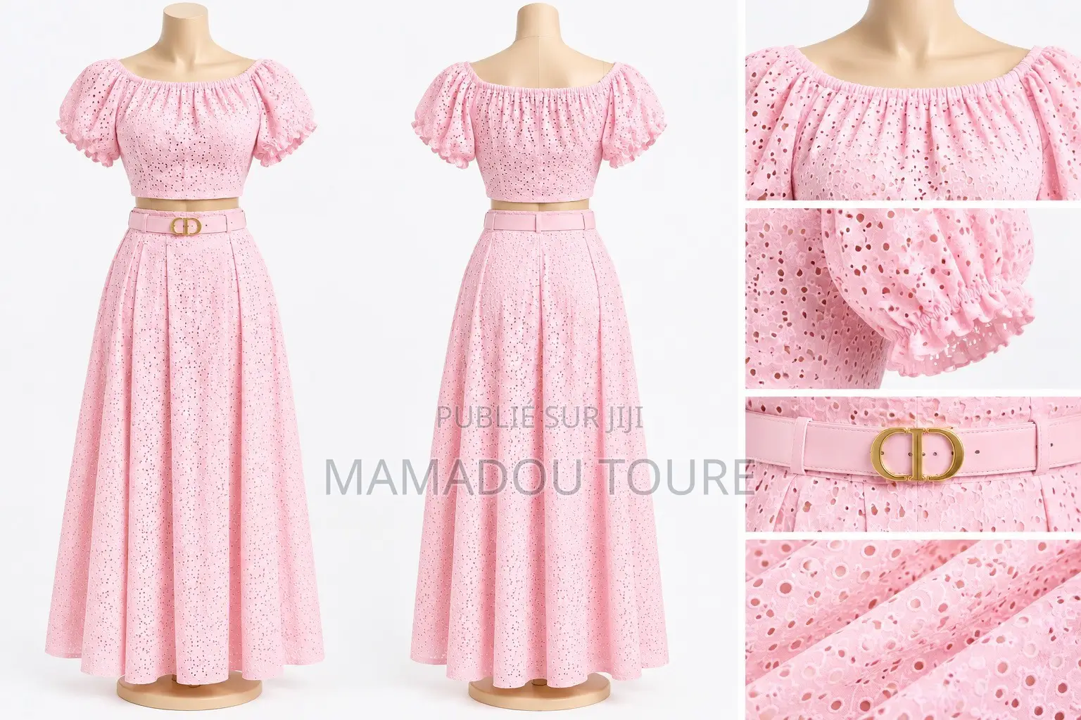 Chic Ensemble Femme Jupe Longue Haut Court,