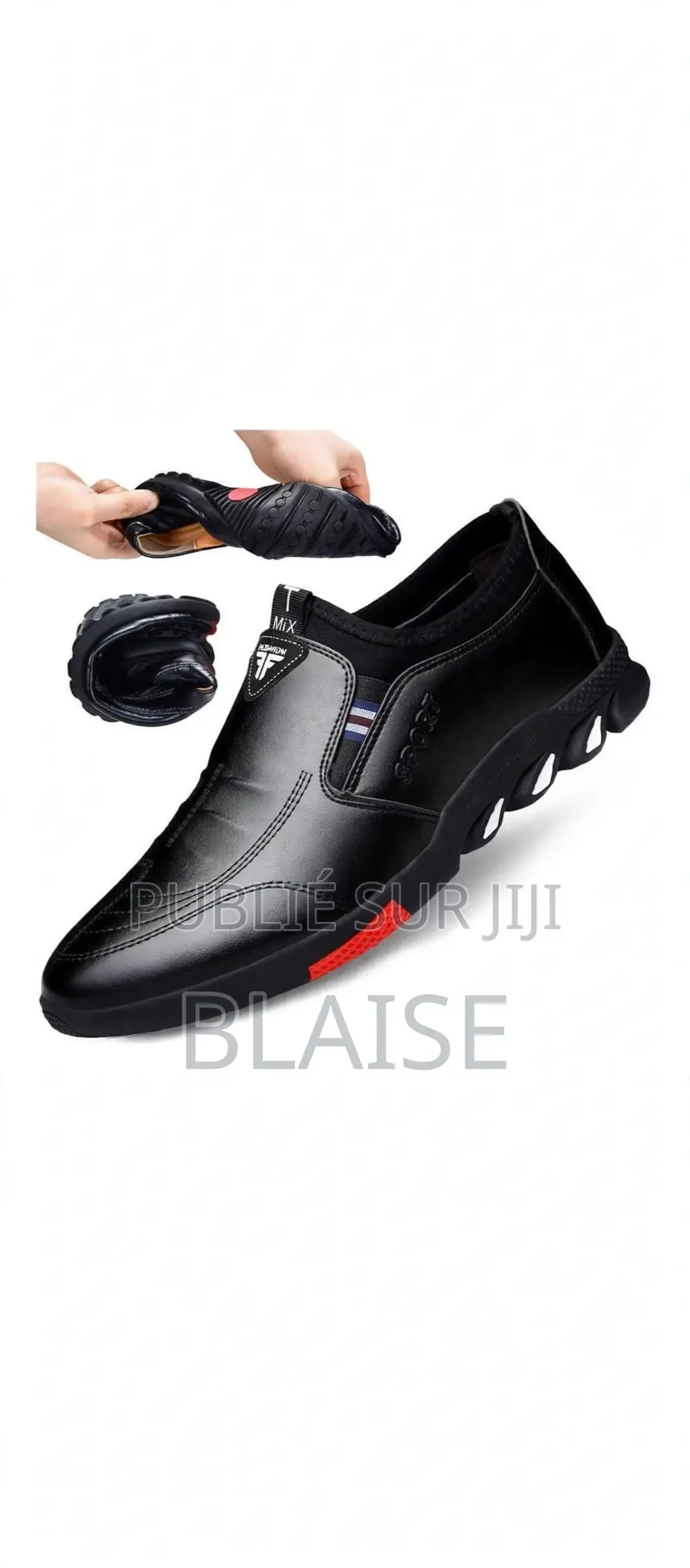 Chaussure Homme Flexible Pliable Noir - Ultra Souple Confort - 12000F