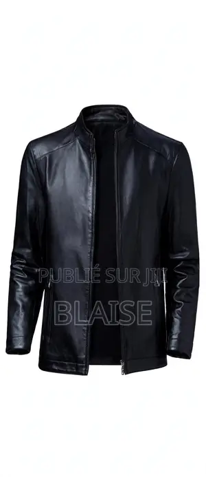 Veste Cuir Homme Classic Noir