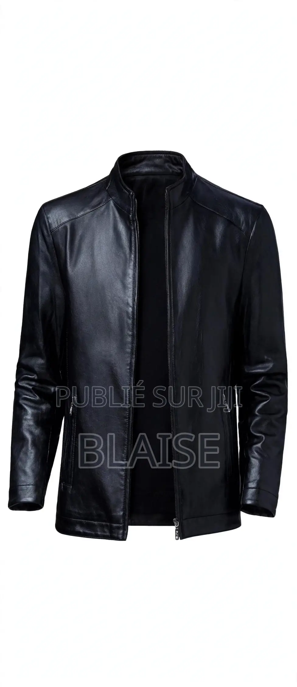 Veste Cuir Homme Classic Noir