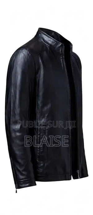 Veste Cuir Homme Classic Noir