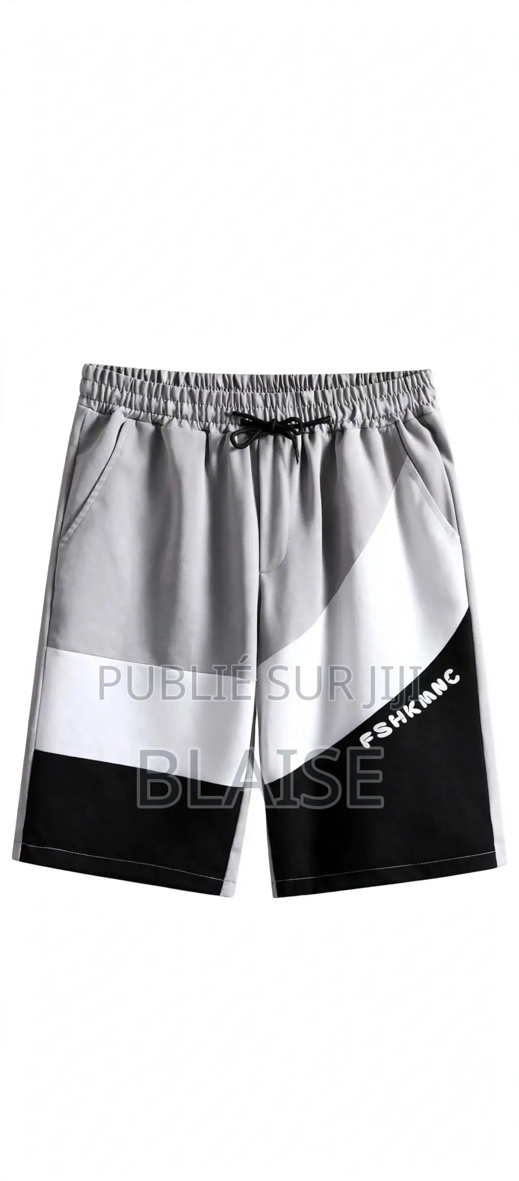 Ensemble Homme Été 2 Pièces - T-Shirt + Short -Tendance Gris Noir