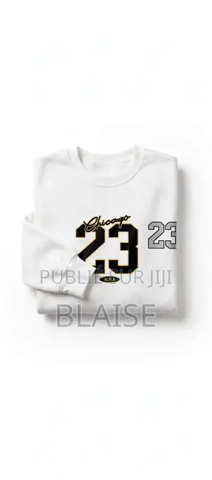 Pull Chicago 23 Blanc - Sweat Tendance