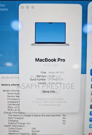 Ordinateur portable Apple MacBook Pro 2023 M2 Pro 16GB SSD 512GB