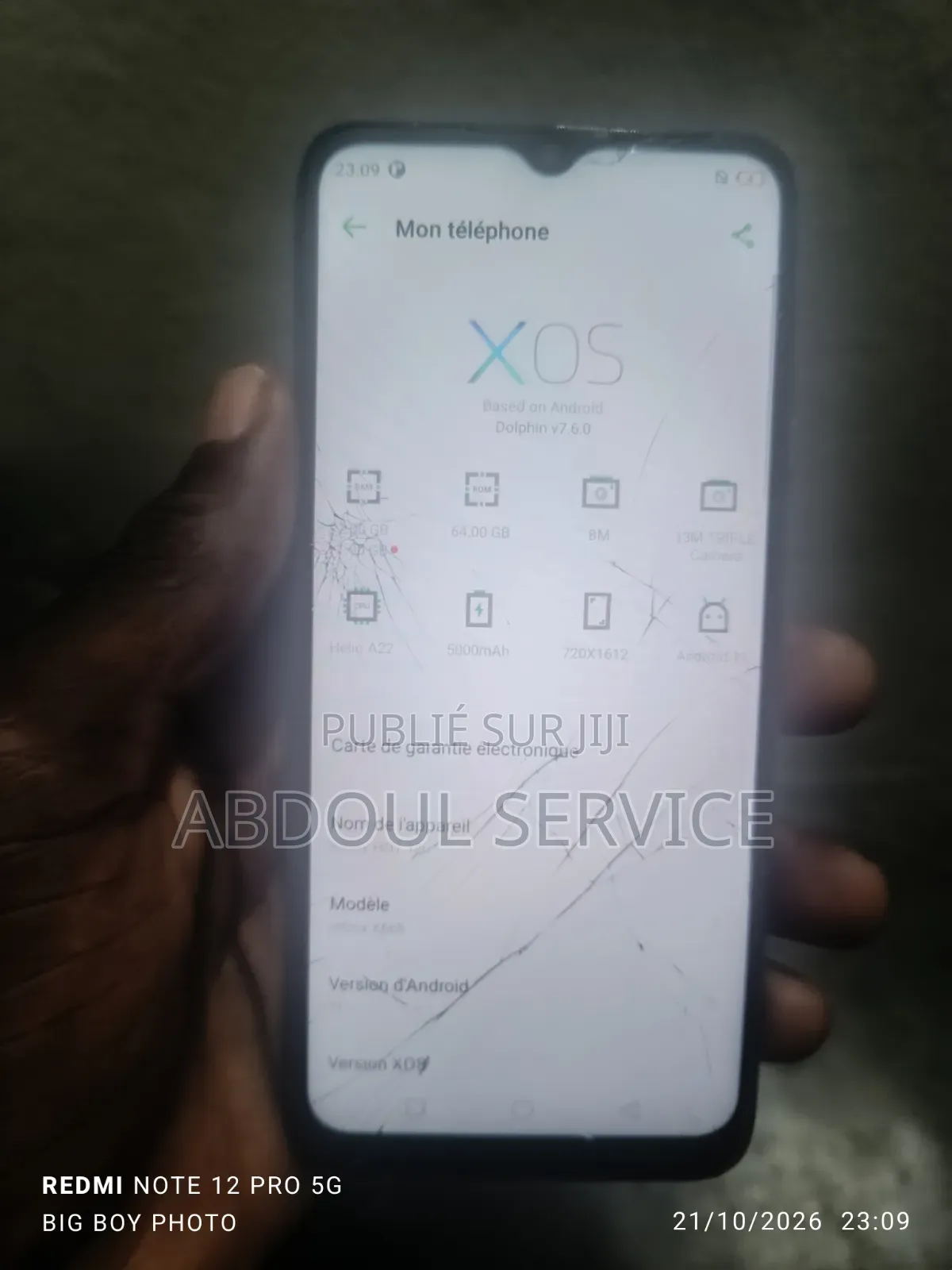 Infinix Hot 12i 64 GB Bleu