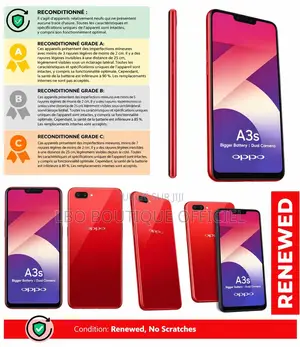 Nouveau Oppo A3s 256 GB Rouge