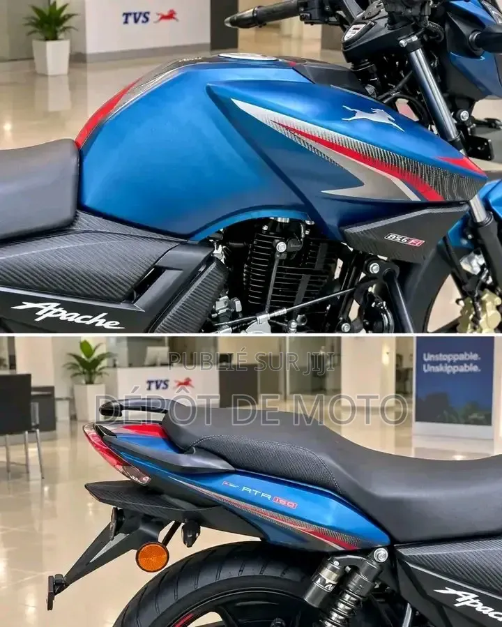 Nouveau TVS Apache 180 RTR 2025 Bleu