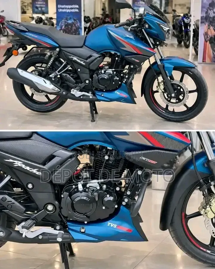 Nouveau TVS Apache 180 RTR 2025 Bleu