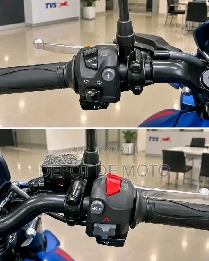 Nouveau TVS Apache 180 RTR 2025 Bleu