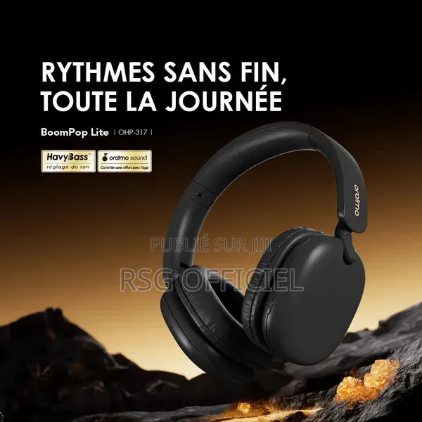 Oraimo BoomPop Lite OHP-317 – Casque Bluetooth Sans Fil